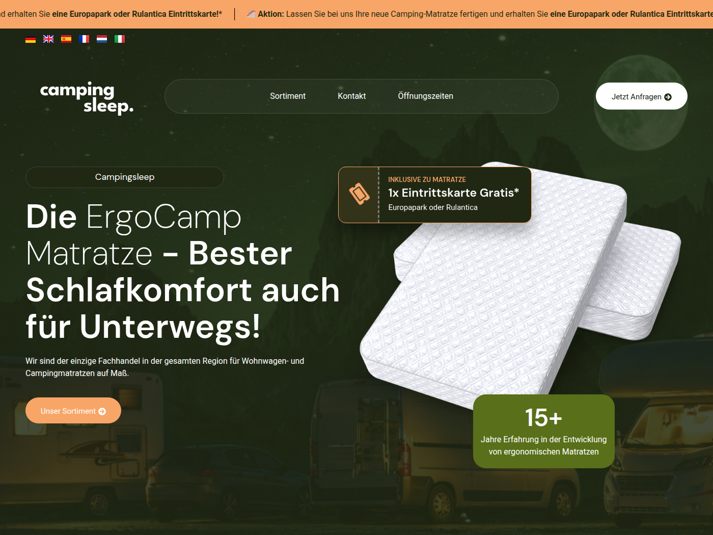 CampingSleep — Multilingual Website
